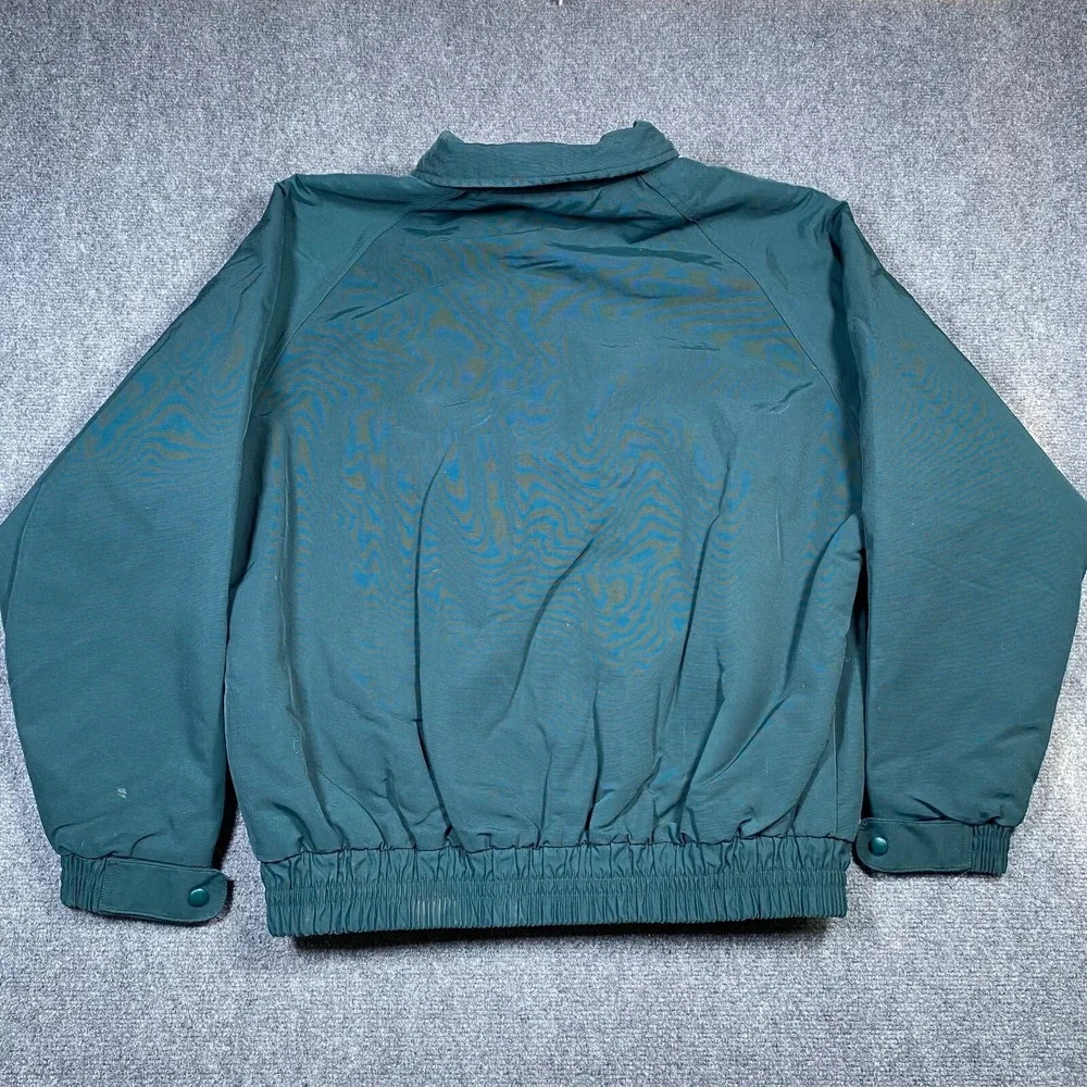 Carhartt Jacket J72 Teal Nylon Lightweight Men's Size L Full Zip Fleece Lined - Picture 10 of 10